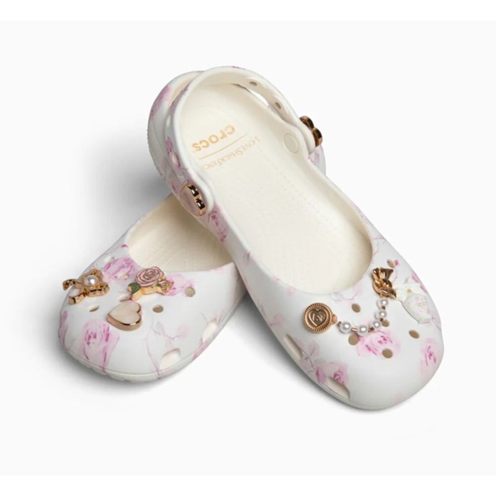 Love Shack Fancy x Crocs Womens Classic Ballet Flat with Straps Size 8 NWT - Picture 4 of 10